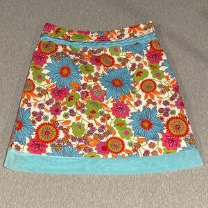 Persaman New York Bright Floral A-Line Mini Skirt - Blue, Pink, Orange, Green